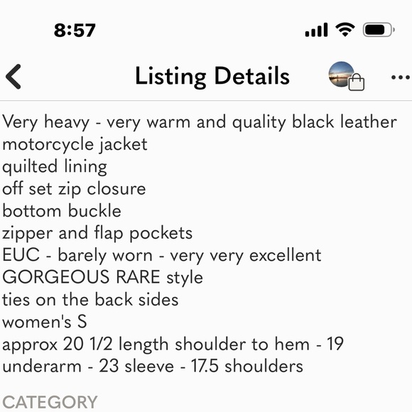 Harley Davidson Women's S Black leather Moto coat - Picture 9 of 9